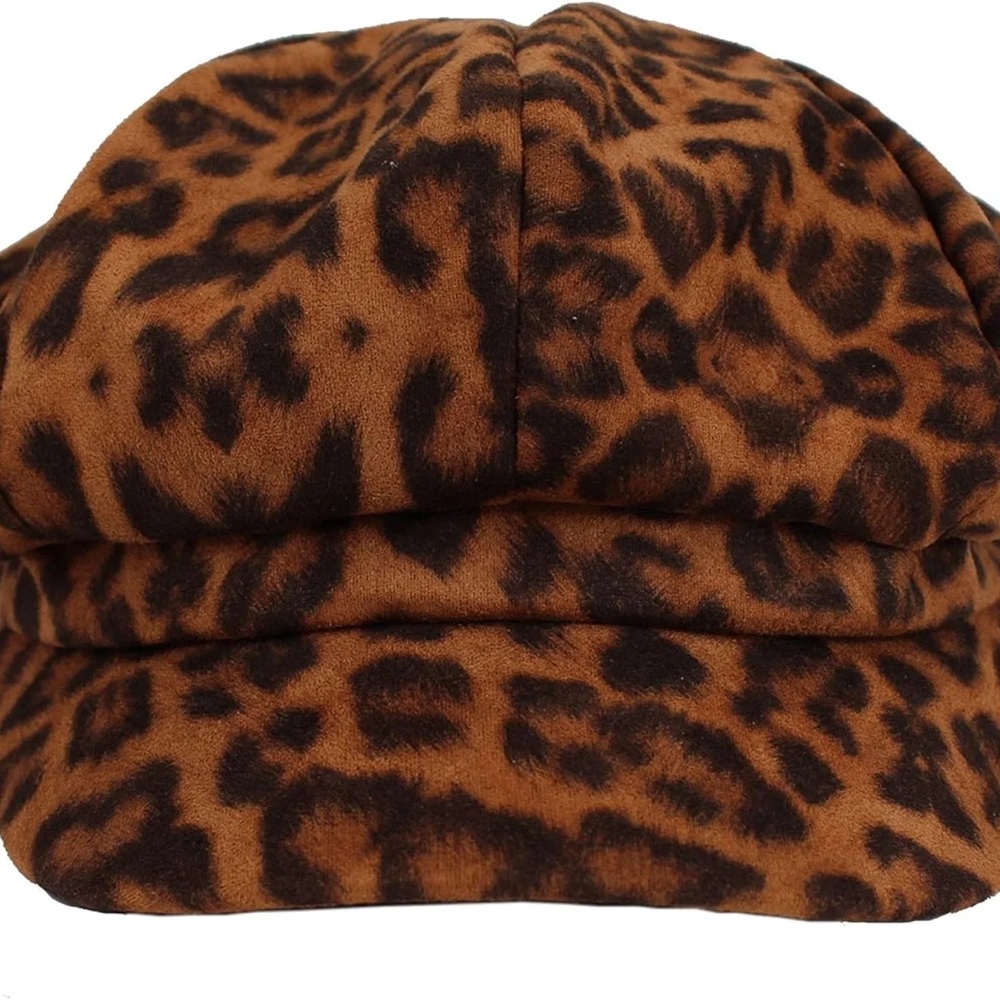 Leopard Print Newsboy Cap